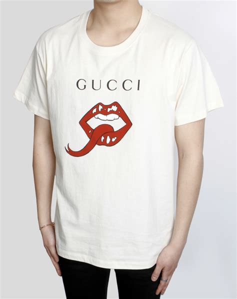 gucci top with mouth print|Net-a-Porter Gucci top.